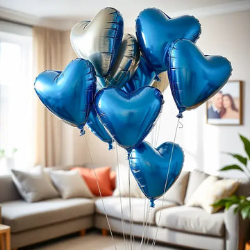 Blue & Silver Foil Balloons