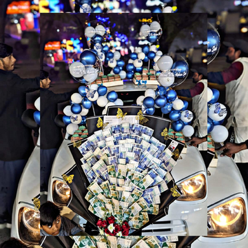 Ultimate Eidi Surprise – 1 Lac Cash Bouquet, Flowers, Mithai & Custom Balloons