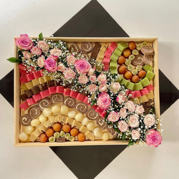 Luxury Mithai & Floral Eid Tray
