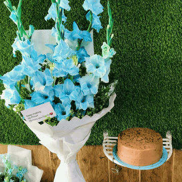 Gladiolus Bouquet & Cake