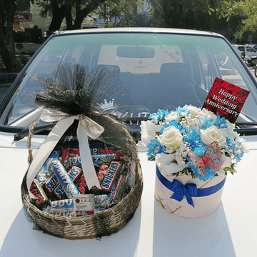 Imported Flower Box & Chocolate Basket