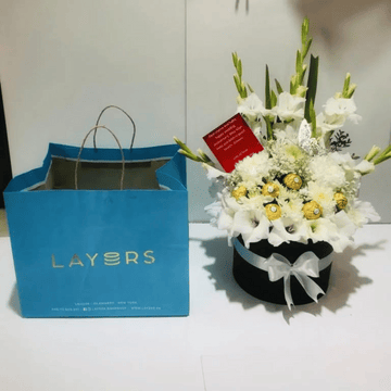 Gladiolus, Ferrero Rocher & Cake Box