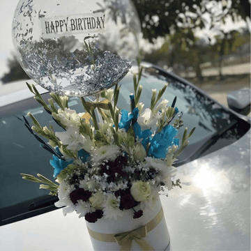 Imported Flower Box & Customized Balloon