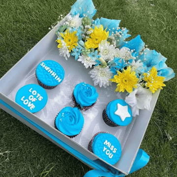 Blooms & Bites for Papa” – Cupcake + Flower Box