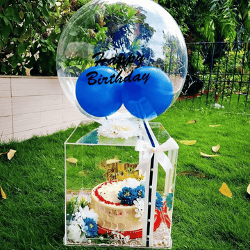 crylic Cake Box with Balloons