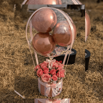 All-in-One Pink Rose Balloon Box