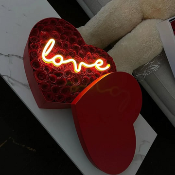 Forever Yours: Heart-Shaped Red Roses for Her
