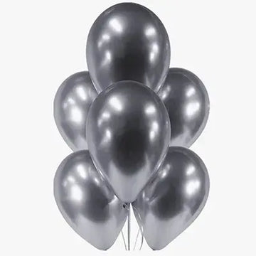 Silver Chrome Latex Balloons