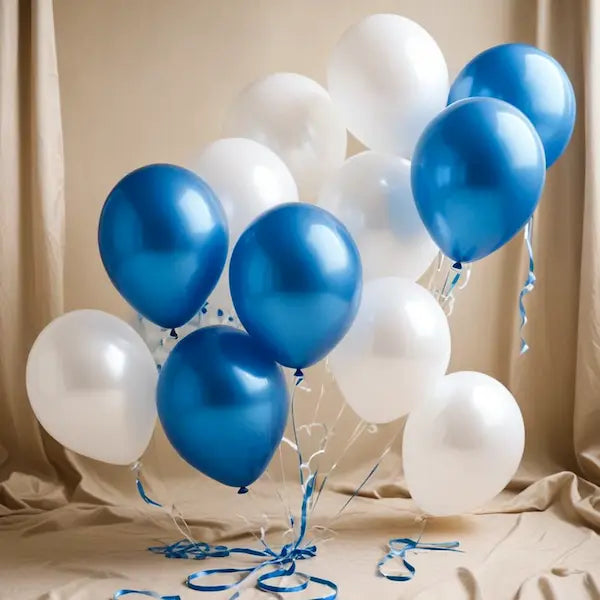 Blue & White Balloons