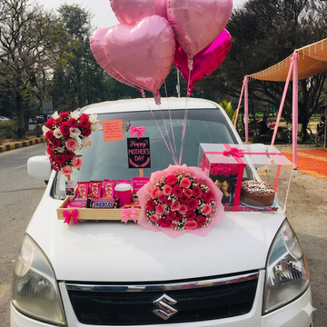 Deal For Mum: Basket of Chocolates, Pink Roses, and Sweet Surprises
