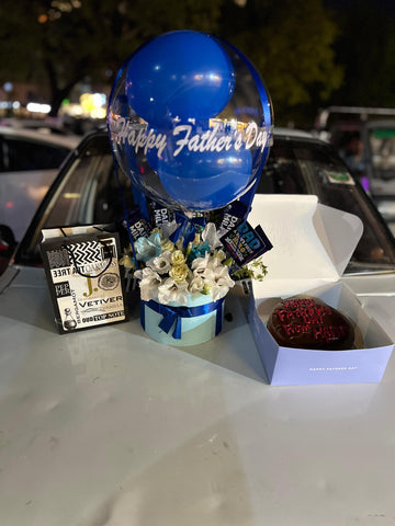 Flowers Cake Chocolates Perfume Customized printed Baloon for Him