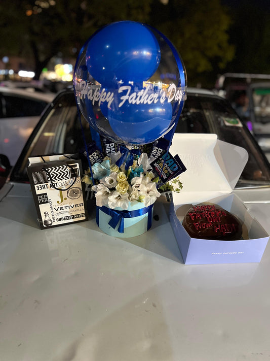 Flowers Cake Chocolates Perfume Customized printed Baloon for Him