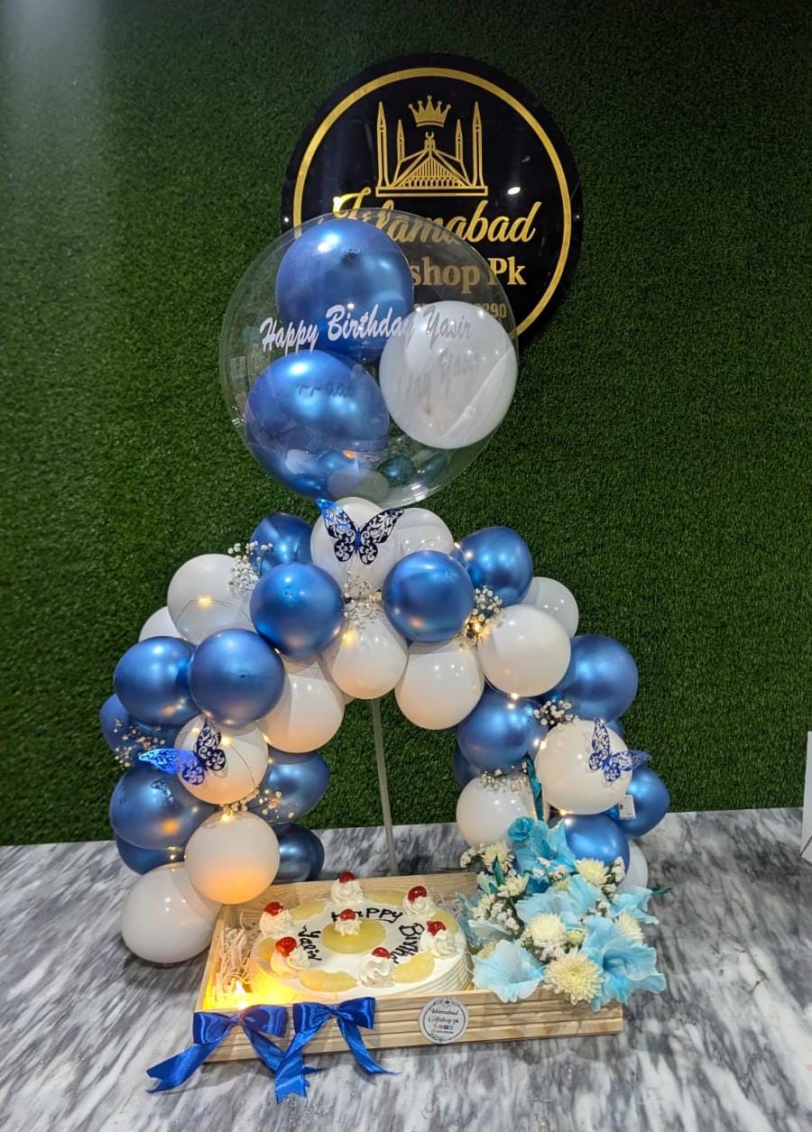 Birthday Balloon basket for him