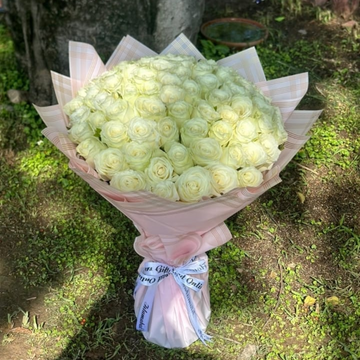 Luxury Fresh Imported White Roses Bouquet |Pure Love🤍