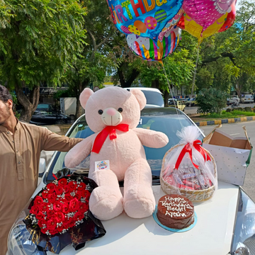 Cuddle & Love Package – Pink Teddy & Gifts 🧸💖🎁|Same Day Delivery🚚