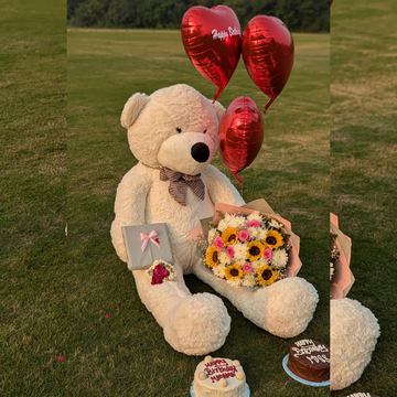 From France🇫🇷To Islamabad🇵🇰 For Lucky Fiance |Romantic Luxury Surprise|Her Favourite Cakes Chocolates Flowers White TeddyBear Heart Baloons❤️