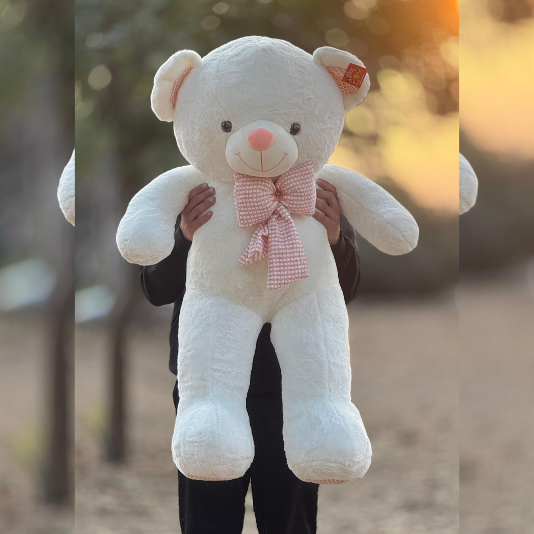 🤍 Premium 3ft White Teddy Bear – Valentine’s Special Edition! 🎁