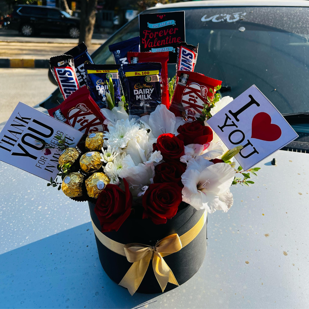 ❤️ Beautiful & Affordable Flower & Chocolate Box – Perfect for Her 🎁