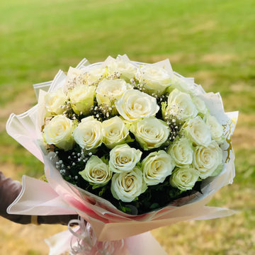 Classic White Roses Bouquet