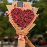 Heart-Shaped Bouquet with Elegant Butterfly Accents