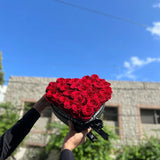 Mini Heart Box Filled with Red Roses