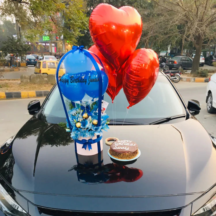 Premium All-in-One Birthday Gift Box | Customizable Flowers, Cake & Chocolates | Same-Day Delivery