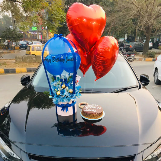 Premium All-in-One Birthday Gift Box | Customizable Flowers, Cake & Chocolates | Same-Day Delivery