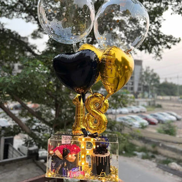 Black & Gold 18th Birthday Deluxe Gift Set