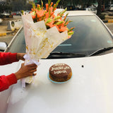 Birthday Gift for Mom – Beautiful Bouquet and Cake