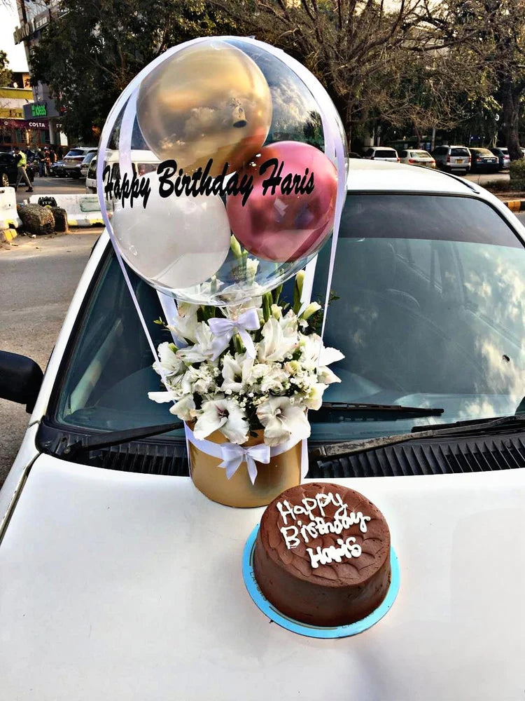 Elegant Birthday Balloon Box