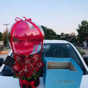 Chocolate Bliss & Roses Balloon Box