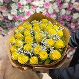Sunny Yellow Rose Bouquet