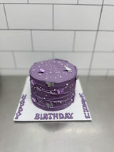Chocolate Fudge Purple Theme Customized Cake (2 lbs)