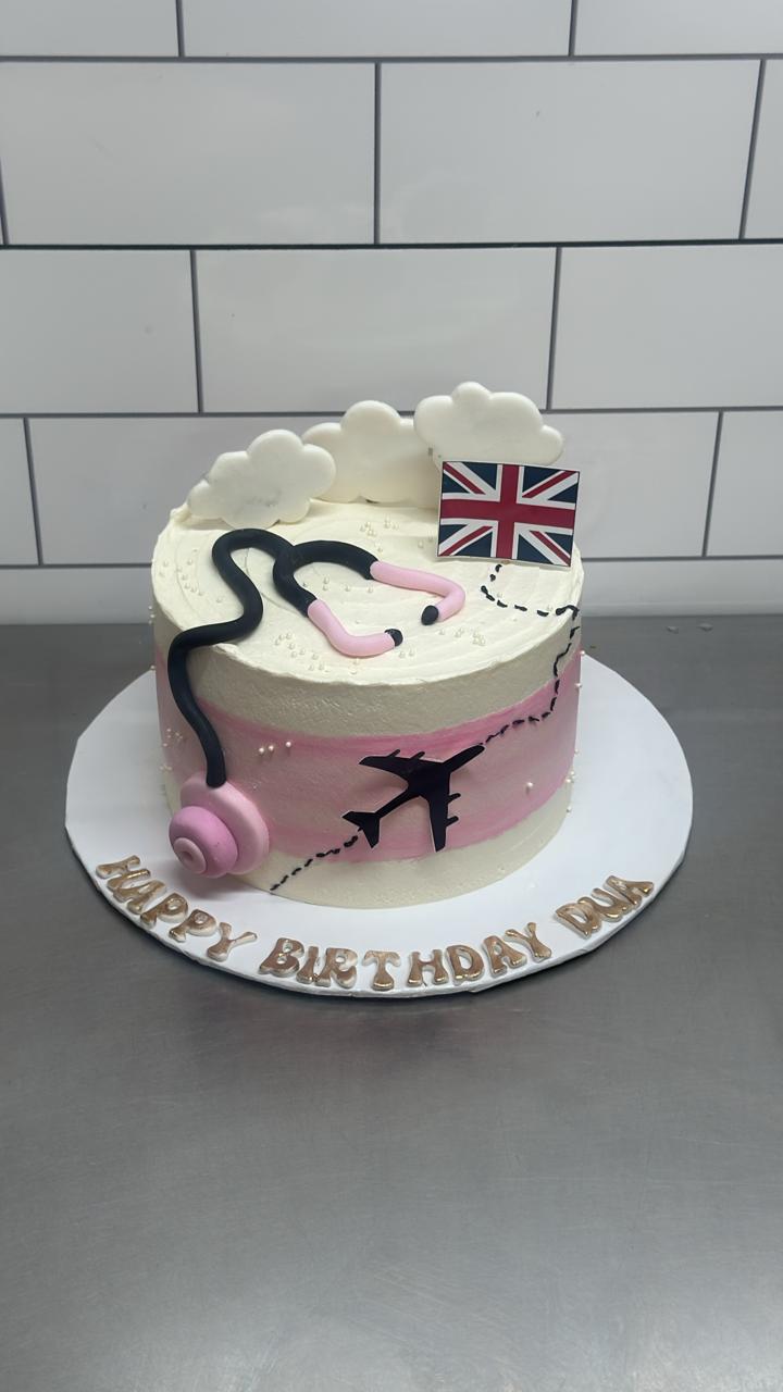 Travel Theme Customized Birthday Cake (2 lbs)