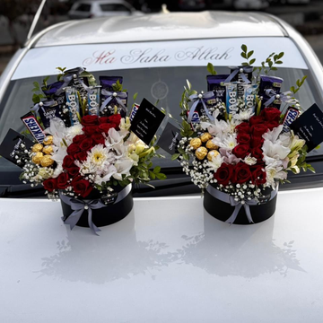 Luxury Imported Chocolate & Fresh Flower Gift Box