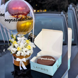 Luxury Flower & Balloon Box with Cake – Complete Celebration Gift