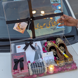 Luxury Eid Box for Her – Dress, Perfume, Bangles, Mehndi, Jhumka & Khussay