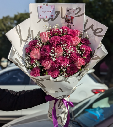 Blushing Beauty – Pink Flower Bouquet