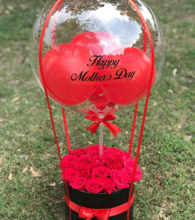Mother’s Day Red Flower & Balloon Box