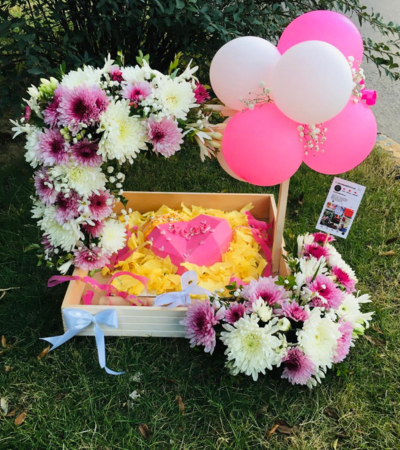 Mother’s Day Pink Theamed Basket