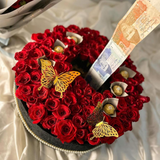 Luxury Eidi Box for Her – 20K Cash Hidden in Red Roses
