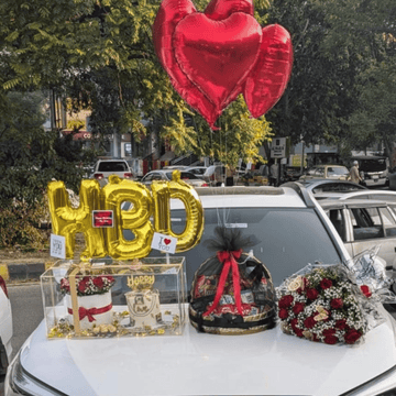 Premium Birthday Surprise for Husband from Germany🇩🇪|Customized Dollars Cake|Imported Red Roses &Chocolates