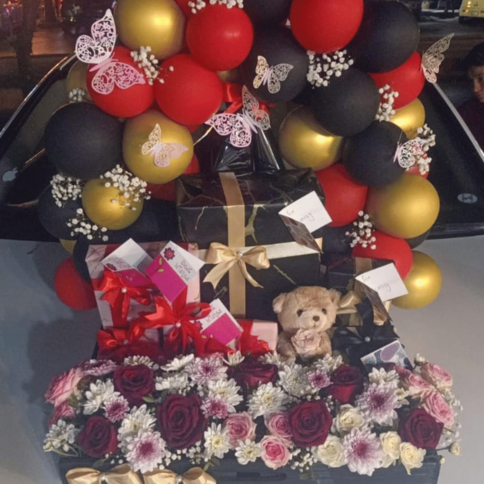 Luxury Midnight Birthday Giftbasket for Husband from Wife