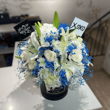 “Grace & Gratitude” – Elegant Flower Gift Box for Dad