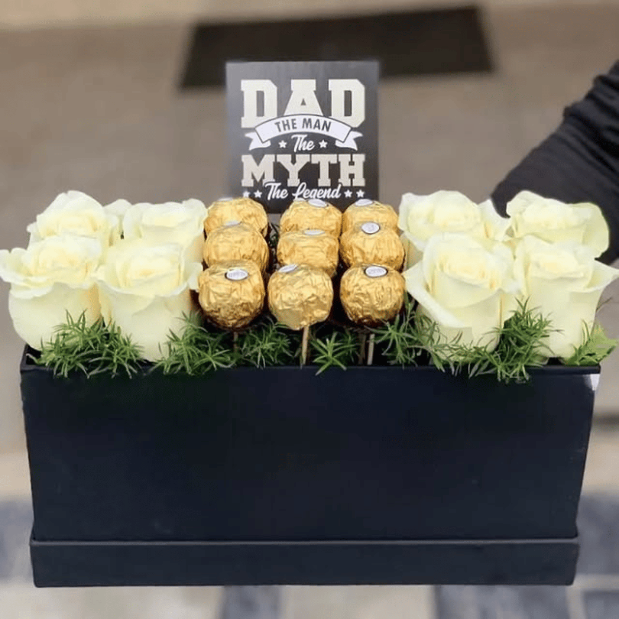 Our Signature White Rose & Ferrero Rocher Box