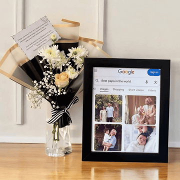 “Mini Moments” – Fresh Flowers & Personalized Photo Frame