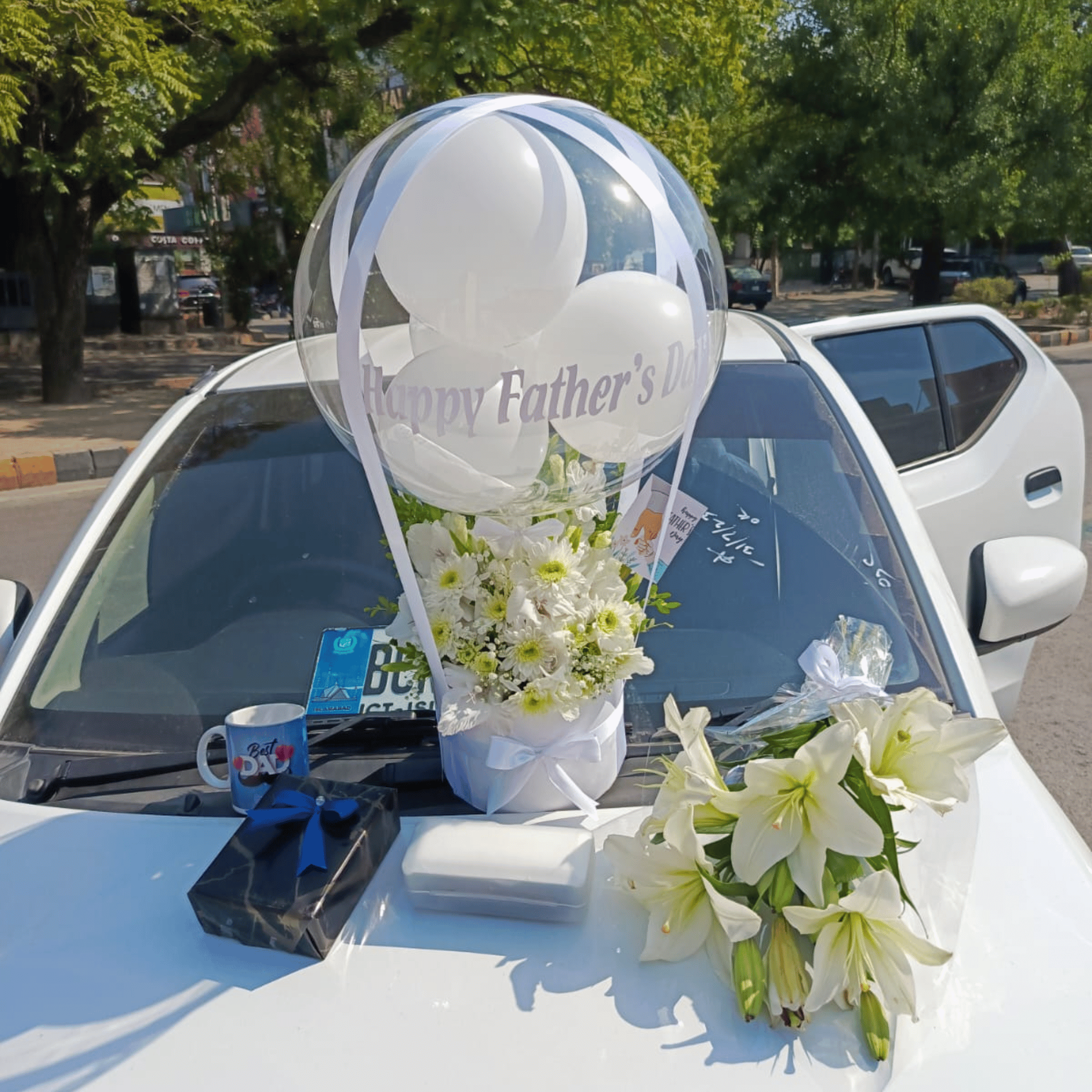 Chrysanthemum & Lily Floral Gift with Perfume