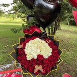 Classic Red Roses with Love Balloon – Luxury Gift