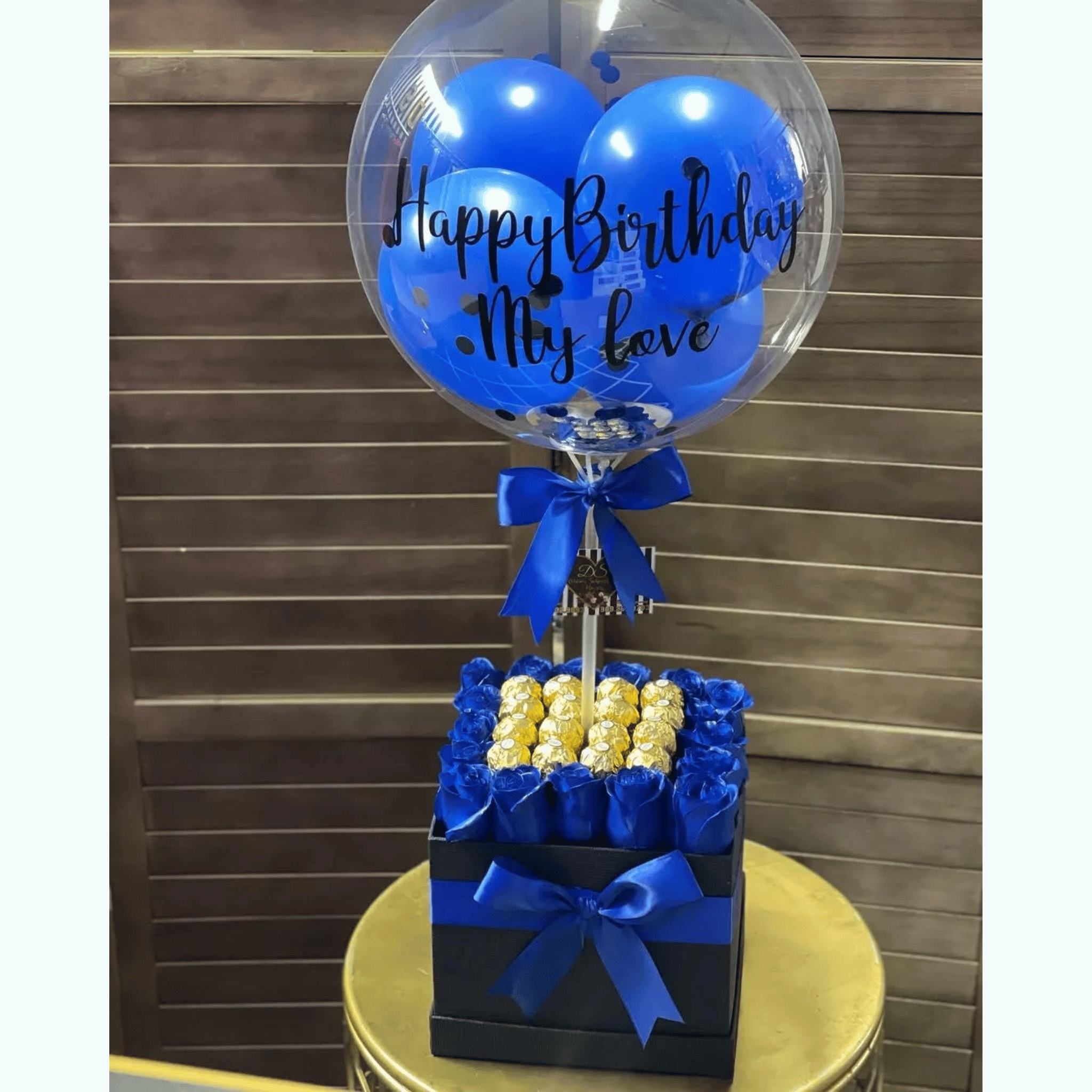 Forever Golden, Always Blue” – Premium Box with Balloon