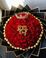 Premium Red Roses & Fererro Bouquet for Mum